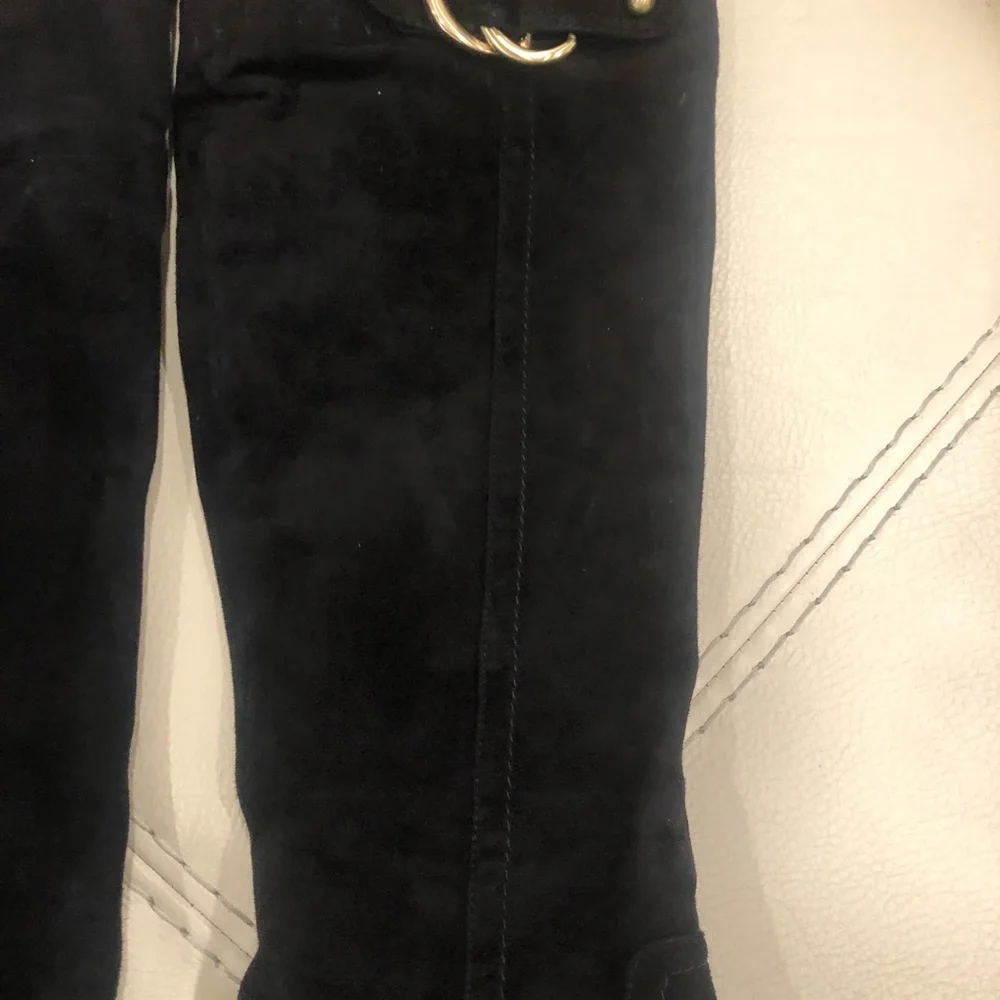 Guess Women’s Over-the-Knee Bolim Suede Boots Faux Fur Trim Size 7.5